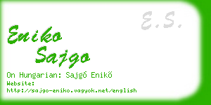eniko sajgo business card